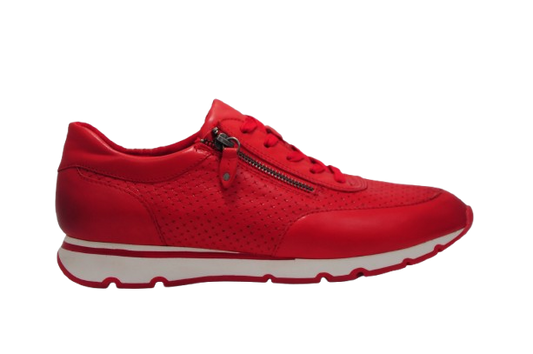 Akai – Women's Vibrant Red Leather Sneakers