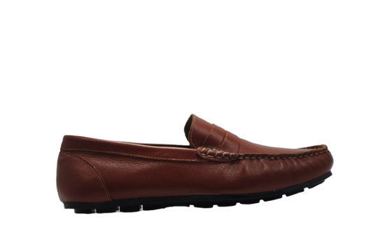 Svelte – Men's Oak Pebble Grain Leather Driver Shoe