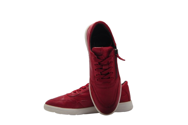 Akane – Women's Crimson Ember Leather Sneakers